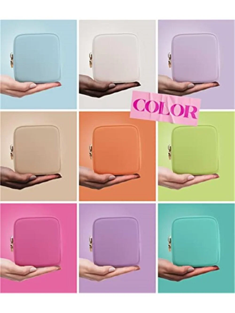 Womens Makeup Bag Travel Cosmetic Pouch Toiletry Organizer Zipper Purse Case